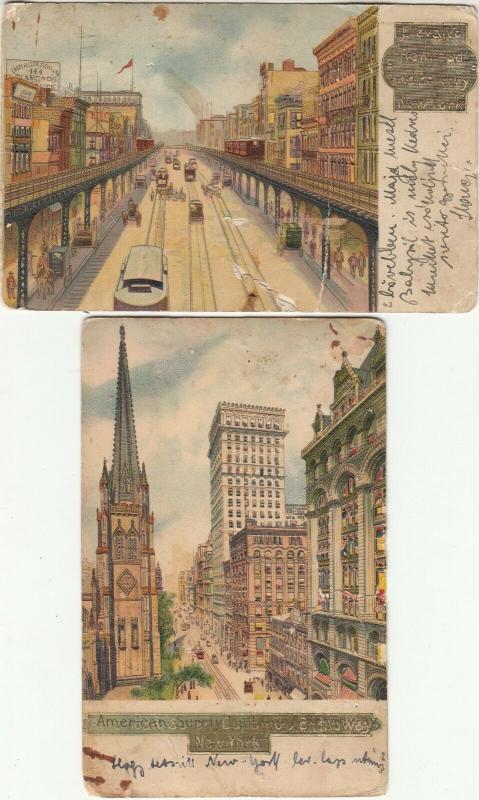 Lot 2 hold to light NEW YORK Surety Building Broadway Elevated Railroad Bowery