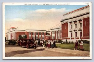 K1/ Huntington Park California Postcard c1910 High School Building  235