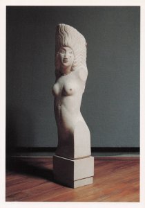 Eric Gill Headdress 1928 Exhibition Antique Sculpture Photo Postcard