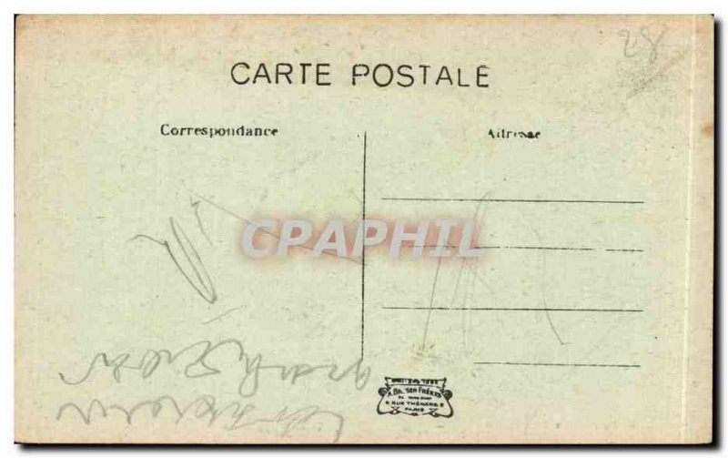 Old Postcard Anet Pediment of Chateau du Cerf portal