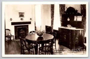 Biloxi MS RPPC Dining Room Beauvoir House Jefferson Davis Shrine Postcard V27