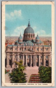 Postcard Montreal Quebec c1930s St. James Cathedral by Thomas Farmer