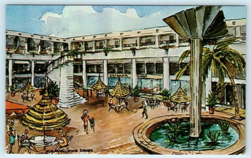 ST. THOMAS, U.S. VIRGIN ISLANDS  Artist View CARAVAN HOTEL Vintage Postcard