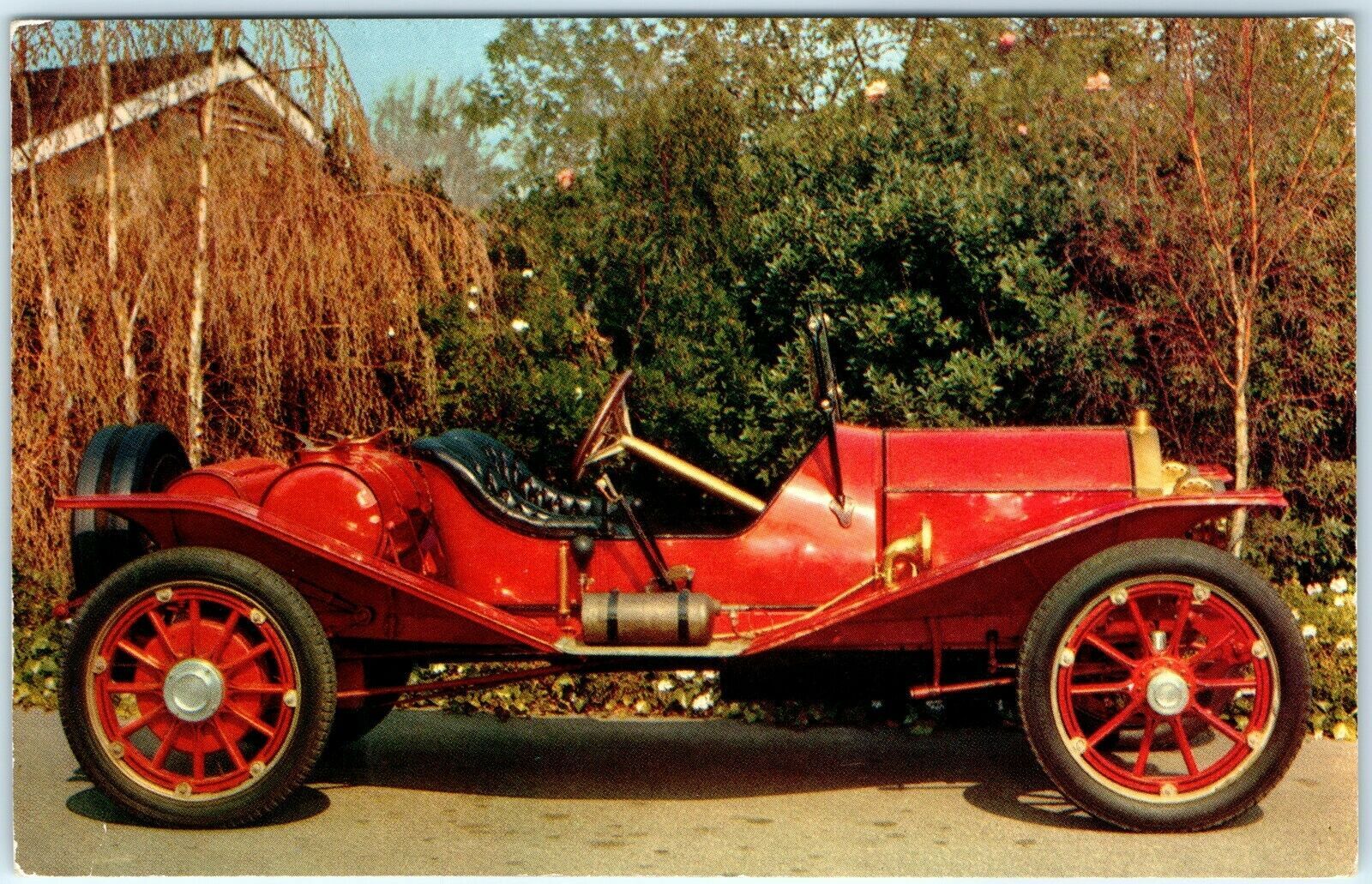 1956 Waterloo IA 1911 Marmon Postcard Pontiac Dealer Oil Change