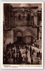 JERUSALEM Entrance to the Church of the Holy Sepulchre ISRAEL Postcard