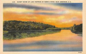 SC, South Carolina  LAKE PORTMAN~HARTWELL Anderson County c1940's Linen Postcard