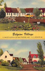 Bradshaw Baltimore Maryland Belgian Village Linen Antique Postcard J61979