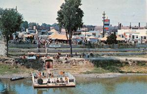 Clinton Indiana Festival Grounds Birdseye View Vintage Postcard K84100