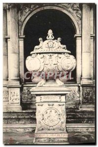 Postcard Abbey of Saint Denis vase containing the heart of Francois 1er