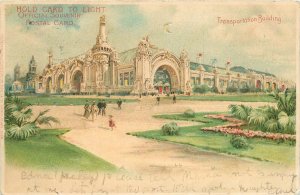 Postcard Missouri Hold to Light Exposition Transportation Building 22-13743