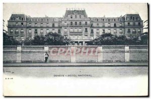 Old Postcard Geneve Hotel National