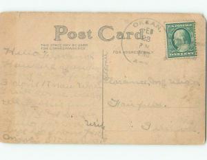 Pre-Linen Valentine CUPID SHARPENS ARROWS ON GRINDSTONE AB2707