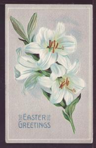 Easter Greetings Lilies Post Card 2713