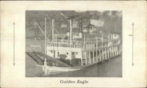 River Steamer Ship Golden Eagle - Mississippi - Iowa? c1910 Postcard