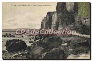 Old Postcard Varengeville Sur Mer Cliffs And Rocks