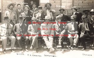 Mexico Border War, RPPC, Revolutionists Carranza with Pancho Villa & Many Others