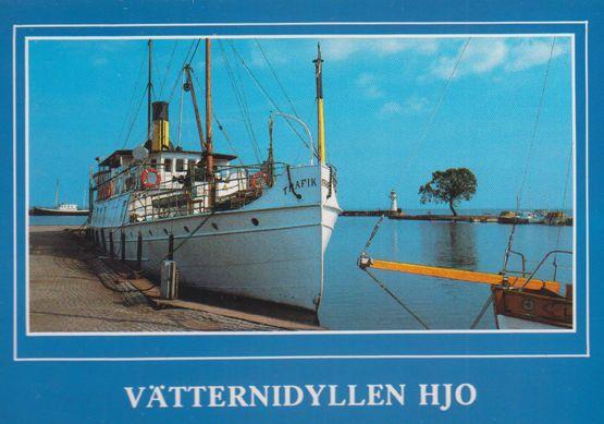 SS Trafik Vatternidyllen HJO Scandanavian Ship Postcard