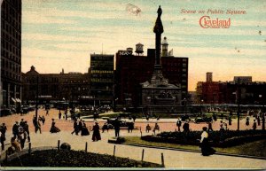 Ohio Cleveland Scene On Public Square