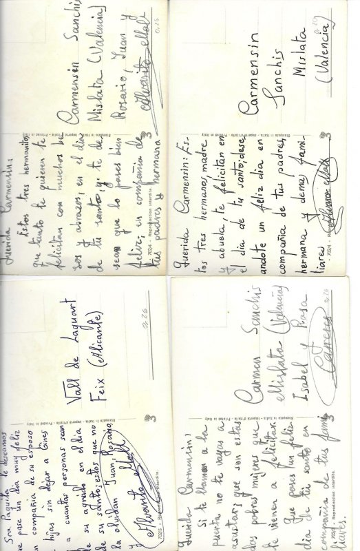 Beautiful flowers Lor of nineteen (29) old vintage PC. Early 20th century