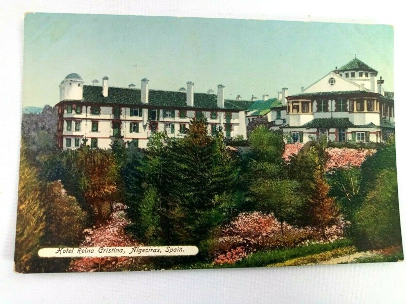 Hotel Reina Cristina Algeciras Spain Building Scene Vintage Postcard