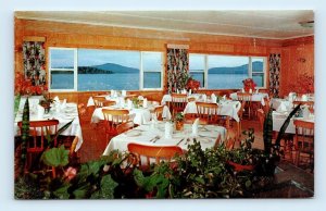 Lac Ouareau Lodge interior St. Donat Quebec Canada Chrome Postcard