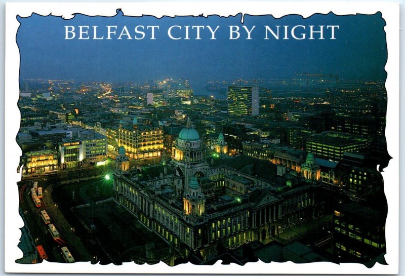 Postcard - Belfast City By Night - Belfast, Northern Ireland