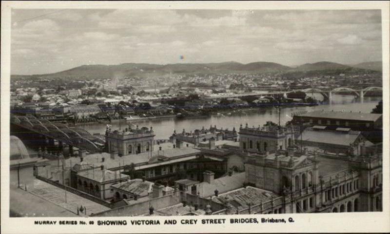 Brisbane Queensland Victoria & Crey St. Bridge Photo Card/Postcard