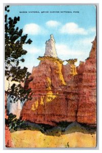 Queen Victoria Bryce Canyon Naitonal Park Utah UT UNP Linen Postcard Z5