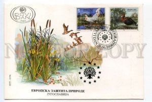 490894 Yugoslavia 1996 Europe nature protection Bird Spoonbill Glossy Ibis FDC