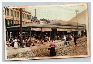 Vintage 1912 Colored Photo Postcard French Market New Orleans Louisiana