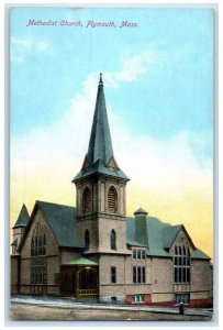 c1910 Methodist Church Plymouth Massachusetts MA Unposted Antique Postcard