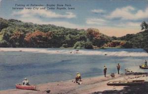 Iowa Cedar Rapids/Iowa City Fishing At Palisades Kepler State Park Curteich