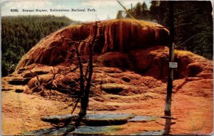 Yellowstone National Park Orange Geyser 1920