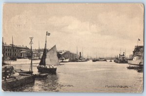 Denmark Postcard Part from the Harbour Copenhagen 1911 Antique Posted