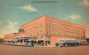 Vintage Postcard Hotel Mason Home Of Largest Gun Collection Claremore Oklahoma