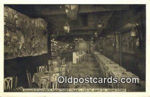 Jimmie Dwyer's Saw Dust Trail Restaurant, New York City, NYC USA Unused light...