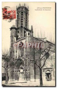 Old Postcard Aix en Provence Cathedrale St. Sauveur