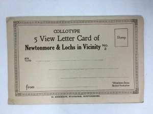Vintage Collotype 5 View Letter Card Newtonmore & Lochs Scotland Envelope