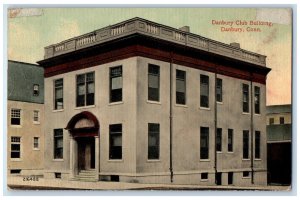 1917 Danbury Club Building Danbury Connecticut CT Antique Posted Postcard