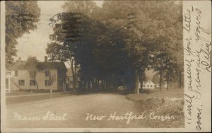 New Hartford Connecticut CT Main St. HP Foote 1907 Used Real Photo Postcard