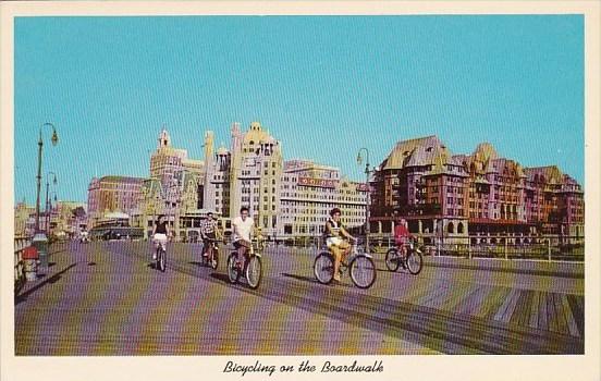 New Jersey Atlantic City Bicycling On The Boardwalk