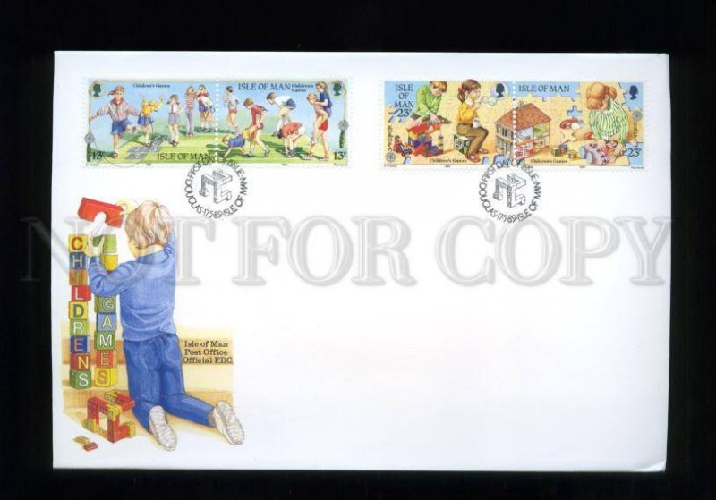 161421 ISLE OF MAN 1989 Children's Games FDC cover
