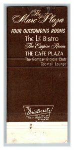 The Marc Plaza Hotel Milwaukee Wisconsin Vintage Matchbook Cover #2 