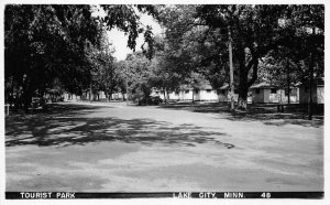 Lake City Minnesota Tourist Park Real Photo Vintage Postcard AA110756