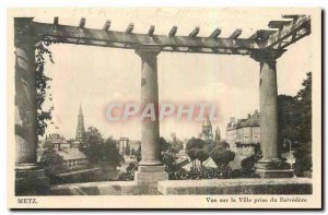 Old Postcard Metz views of the city taken from Belvedere