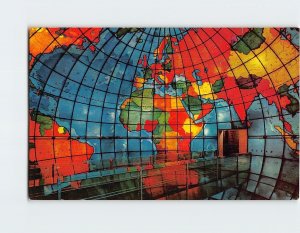 Postcard Mapparium Eastern Hemisphere Boston Massachusetts USA