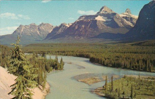 Canada Athabasca River Jasper-Banff Highway Alberta