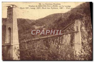 Old Postcard Viaduct Roche Slash on Luzege Panoramic view