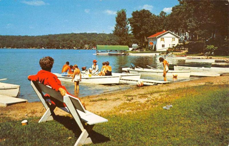 Angola Indiana Lake James Bay View Vintage Postcard K84091