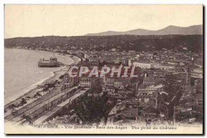 Nice Old Postcard General view Baie des Anges View from the castle